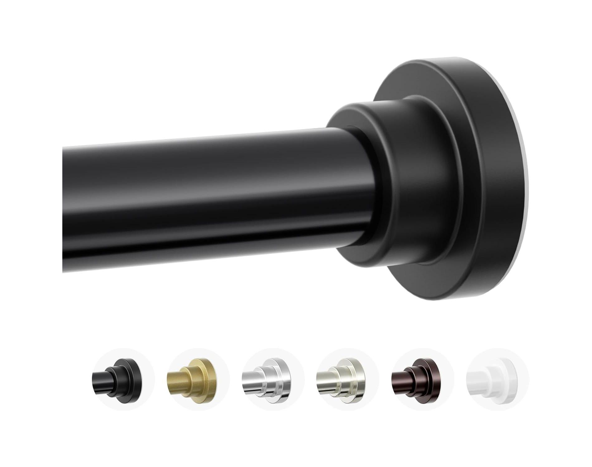 Spring Tension Shower Curtain Rod, Adjustable 28-74 Inch, No Drilling & Non Slip