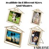 Fabulaxe Decorative Gold Metal Floating Picture Frame Vertical & Horizontal Photo Display with Easel Back - 3 of 4