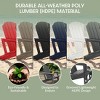 WestinTrends Azura 2-Piece HDPE Plastic Adirondack Patio Chair With 18" Side Table Set - 4 of 4