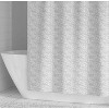 LunaLulinlk Grey and White Tonal Textured Weave Shower Curtain - 4 of 4