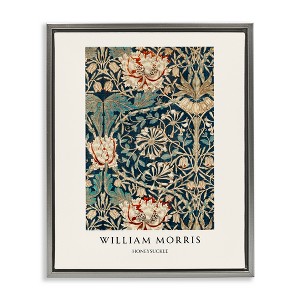 Stupell Industries William Morris Honeysuckle Pattern Floating Frame Canvas Art - 1 of 4