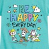 Girls' - Disney - Be Happy Every Day Fitted Short Sleeve Graphic T-Shirt - 2 of 4