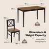Aukfa 5-Piece Eco-Friendly Solid Wood Dining Set: Durable MDF Tabletop, Black Metal Frame & Ergonomic Chairs – Space-Saving Design, Easy Assembly - 2 of 4