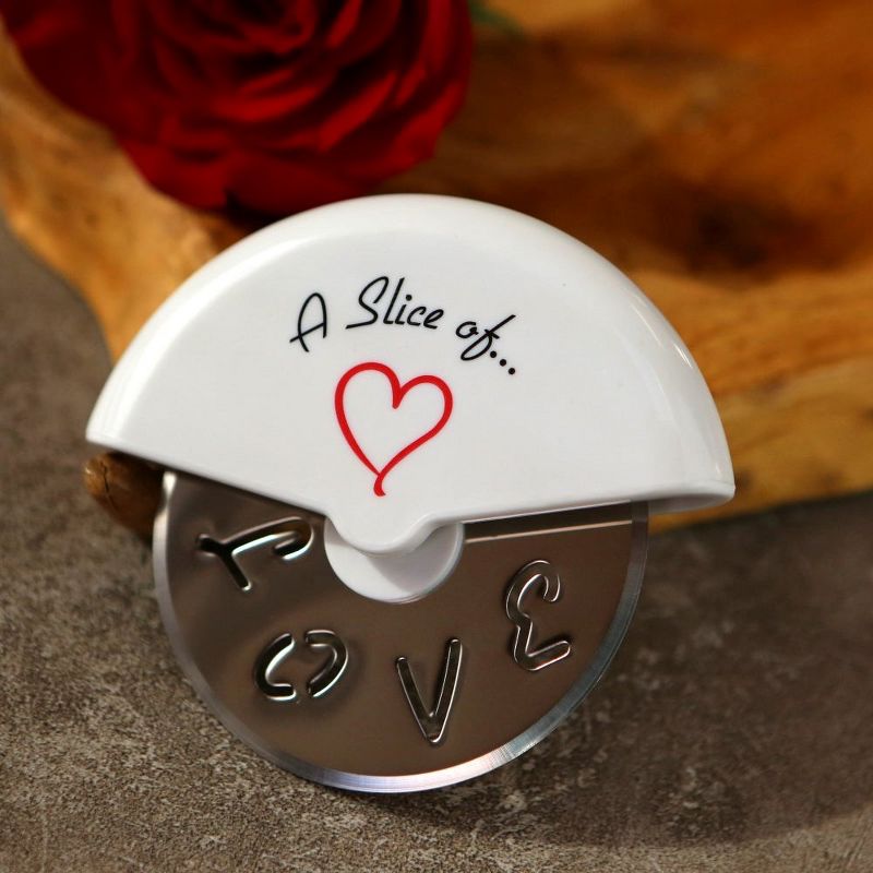 Kate Aspen "A Slice of Love" Stainless-Steel Pizza Cutter in Miniature Pizza Box, (Set of 4) | 13015NA, 5 of 6