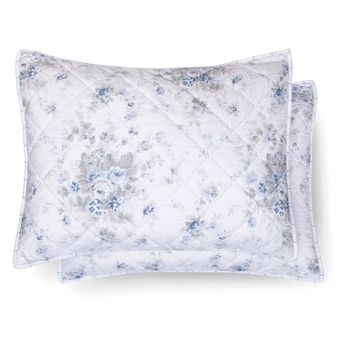 Blue White Shadow Rose Pillow Sham Simply Shabby Chic Target