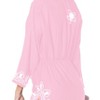 LA LEELA women's Vacation Casual Swim Holiday Beachwear Summer Beach Dress Short Casual Bathing Suit Cover Ups for Women 8-12 Pink, Solid - 4 of 4