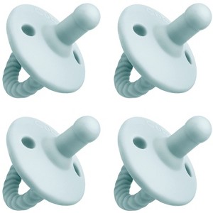 Pacifier 4 pack Soother for Newborns 100% Food Grade Soft Silicone by Comfy Cubs - 1 of 4