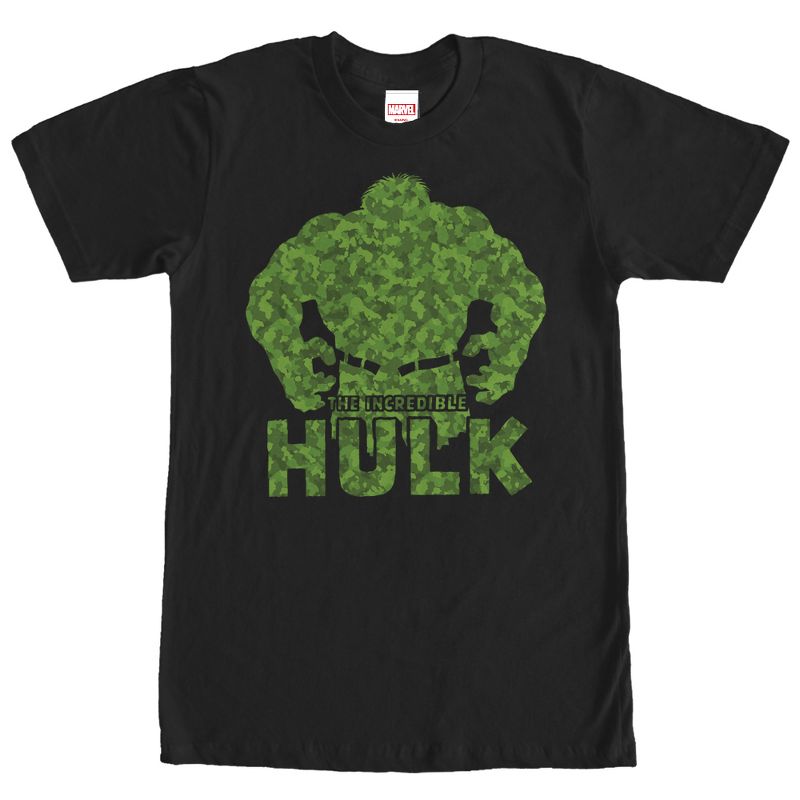 Men's Marvel Hulk Camo Print T-Shirt, 1 of 5