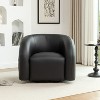 SEYNAR Modern Glam PU Leather 360 Degree Swivel Accent Armchair with Tufted Back - 2 of 4