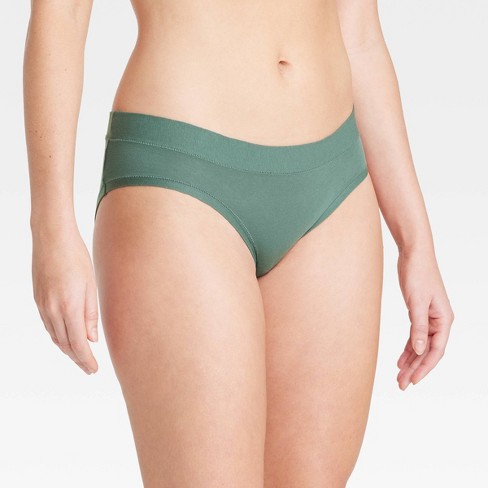 green cotton hipster panty