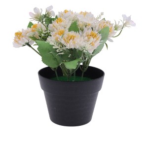 Unique Bargains Artificial Plants Chrysanthemum Plastic 4.33"x4.33"x7.87" 1 Pcs - 1 of 4