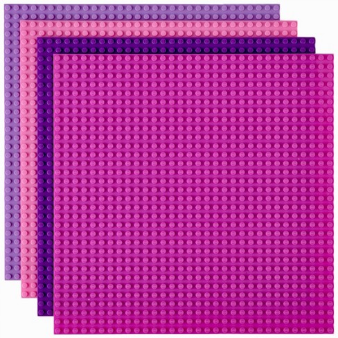 Strictly Briks Classic Stackable Baseplates, For Building Bricks, Bases for Tables, Mats, and More, Girl Colors, 4 Pack, 10x10 Inches - image 1 of 4