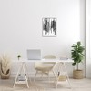 Stupell Industries Vertical Black Ink Strokes Abstract Watercolor Over White Framed Giclee Art - 2 of 4