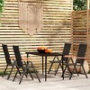 vidaXL Patio Dining Set Black Outdoor Furniture 3/5/7/9 Piece Multi Sizes - 55.1" Table Length 4 Items - 2 of 4