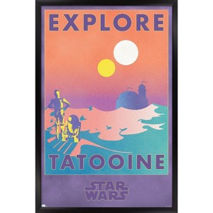 Trends International Star Wars: Tatooine - Explore Tatooine Framed Wall Poster Prints - 1 of 4