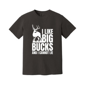 Simply Sage Market Men's I Like Big Bucks Short Sleeve Garment Dyed Tee - 1 of 2