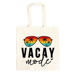 City Creek Prints Vacay Mode Sunglasses Canvas Tote Bag - 15x16 - Natural - 1 of 2