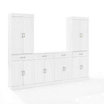 3pc Stanton Sideboard and Pantry Set White - Crosley