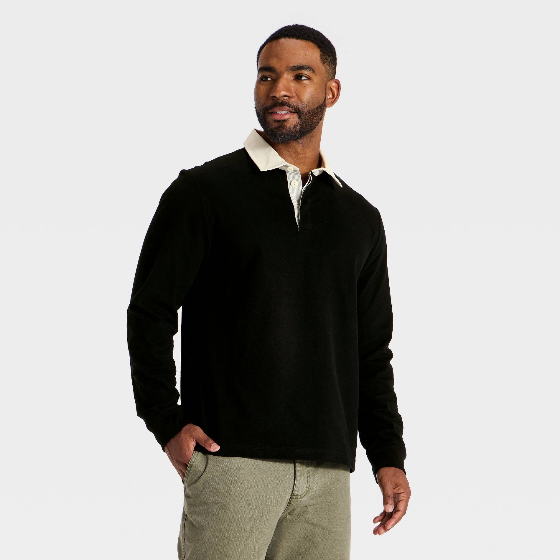 Men's Long Sleeve Rugby Shirt - Goodfellow & Co™