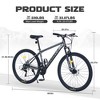 RISOKEYS 27.5 Inch Wheels 21 Speed Adult Mountain Bike , with Mechanical Disc Brakes,Light Weight Aluminium Alloy Frame for Men,Women, - 3 of 4