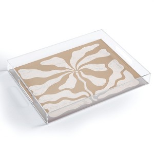 DorisciciArt Mid Century Modern Floral C Acrylic Tray - Deny Designs - 1 of 4