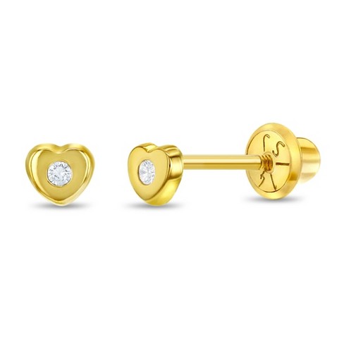 Gold earrings with on sale price for baby girl