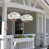 Artificial Outdoor Bougainvillea Flowers with Brown Basket Set of 2 - 3 of 4