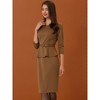 INSPIRE CHIC Women's Vintage Pencil 3/4 Sleeves Midi Bodycon Peplum Sheath Dress - 3 of 4