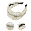 Unique Bargains Women's Elegant Lace Mesh Star Pattern Hairband 6.30"x5.12" Beige 1 Pc - 3 of 3