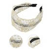 Unique Bargains Women's Elegant Lace Mesh Star Pattern Hairband 6.30"x5.12" Beige 1 Pc - image 3 of 3