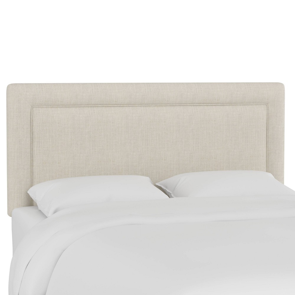 Skyline Furniture Full Empire Linen Upholstered Headboard Talc: Modern Style, Pine Frame, Spot Clean