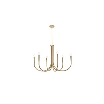Elegant Lighting Layne 36 inch chandelier in Gold