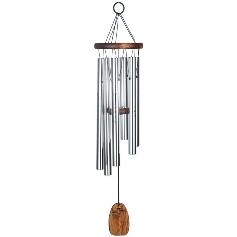 Woodstock Wind Chimes Signature Collection, Affirmation Chime, 25'' Virtues Silver Wind Chime AFVSB - image 1 of 4