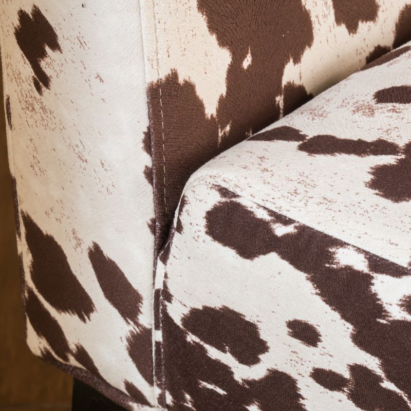 Set of 2 Kassi Cowhide Print Upholstered Accent Chair - Christopher Knight Home, 4 of 11