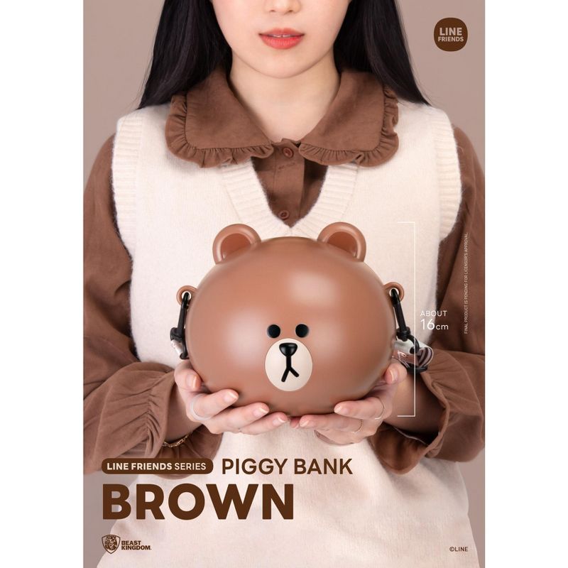 LINE FRIENDS Series Piggy Bank Brown (Piggy Bank), 3 of 6