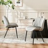 YOUNIKE Modern Dining Room Chairs Set of 2 Armless Kitchen Diner Chair Leather Upholstery Chairs for Dining Table 19.29"Wx19.69"Dx18.5"H - 2 of 4