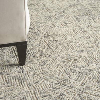 Artisanal Vail Hand-Tufted Wool Area Rug 8' x 10' Beige/Grey