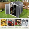 GDFStudio Mica Modern 72" Modern Plastic Outdoor Storage Shed with Floor and Lockable Door - 4 of 4
