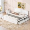 TIRAMISUBEST Queen/King Size Wooden Platform Bed with 4 Storage Drawers and Support Legs, Modern Bed Frame with Headboard and Footboard - 2 of 4