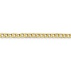 Black Bow Jewelry 4.3mm, 10k Yellow Gold Hollow Curb Link Chain Bracelet - 2 of 4