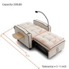 NicBex 3-in-1 Convertible Sleeper Chair Sofa Bed with Cup Holders, Phone Pocket & Side Table, Adjustable Pull Out Bed for Small Spaces, Beige - 3 of 4