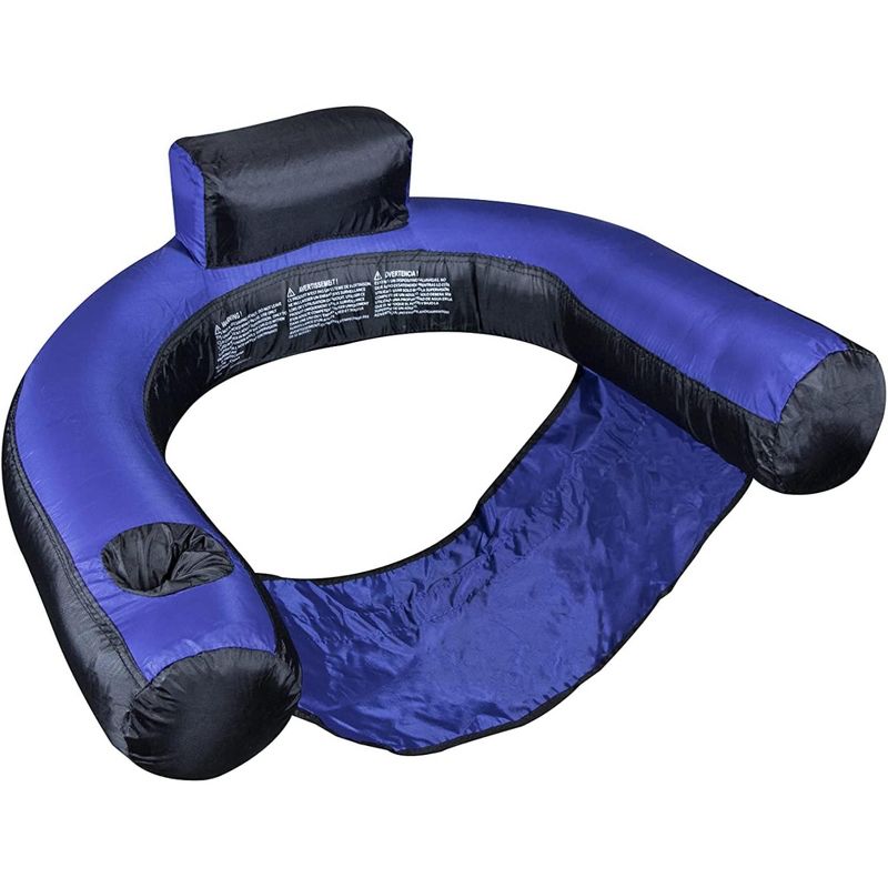 Swimline 90465 Inflatable Nylon Fabric Covered Swimming Pool U-Seat Chair Float, 1 of 7