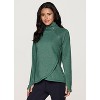 RBX Active Women's Zip Mock Neck Wrap Fleece Pullover Sweatshirt With Pockets - 3 of 4