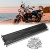 Unique Bargains 14G Bicycle Carbon Steel Spoke with Nipples Black 36 Pcs - 2 of 4