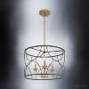 Urban Ambiance Luxury French Rustic Rustic Chandelier,  12" x 18-1/8",  Midnight Black Finish, UHP2910 - 4 of 4