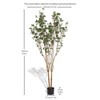 Maggift Artificial Plant Large UV Artificial Plant Branch Double Pole Island Spring Flower Bonsai Tropical Plant 1set, Green, 6.7"*23.6"*63" - 3 of 4