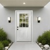 Wooakway 36"W×80"H 9-Lite 2-Panel Exterior Frosted Glass Prehung Front Entry Door Primed Interior Fiberglass Entrance Door - 2 of 4