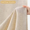 Aoibox Linen Shower Curtain in Beige, Boho Farmhouse Style Fabric Bathroom Decor, Cream Cloth Liner, Soft and Skin-Friendly - 3 of 4