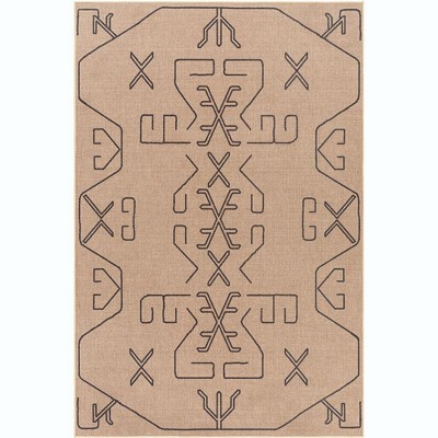 Mark & Day Candi 6'x9' Rectangle Washable Woven Indoor Area Rugs Pecan/Dark Gray: Stain-Resistant, Bohemian Style, Low Pile