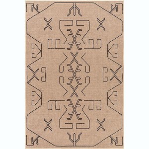 Mark & Day Candi 8'x10' Rectangle Washable Woven Indoor Area Rugs Pecan/Dark Gray: Stain-Resistant, Bohemian Style - 1 of 4